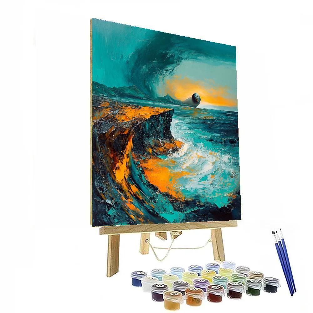 Kokoschka Inspired Wind Over Crater Number painting