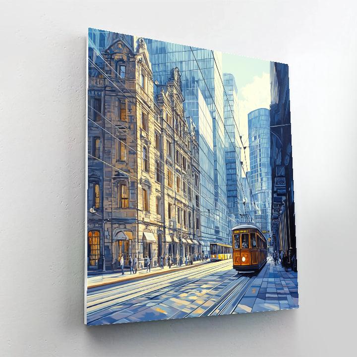 Historic Financial District At Docklands Melbourne Australia DIY paint by numbers