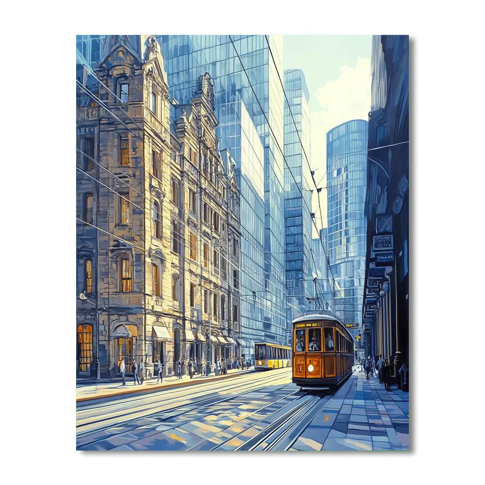 Historic Financial District At Docklands Melbourne Australia DIY paint by numbers