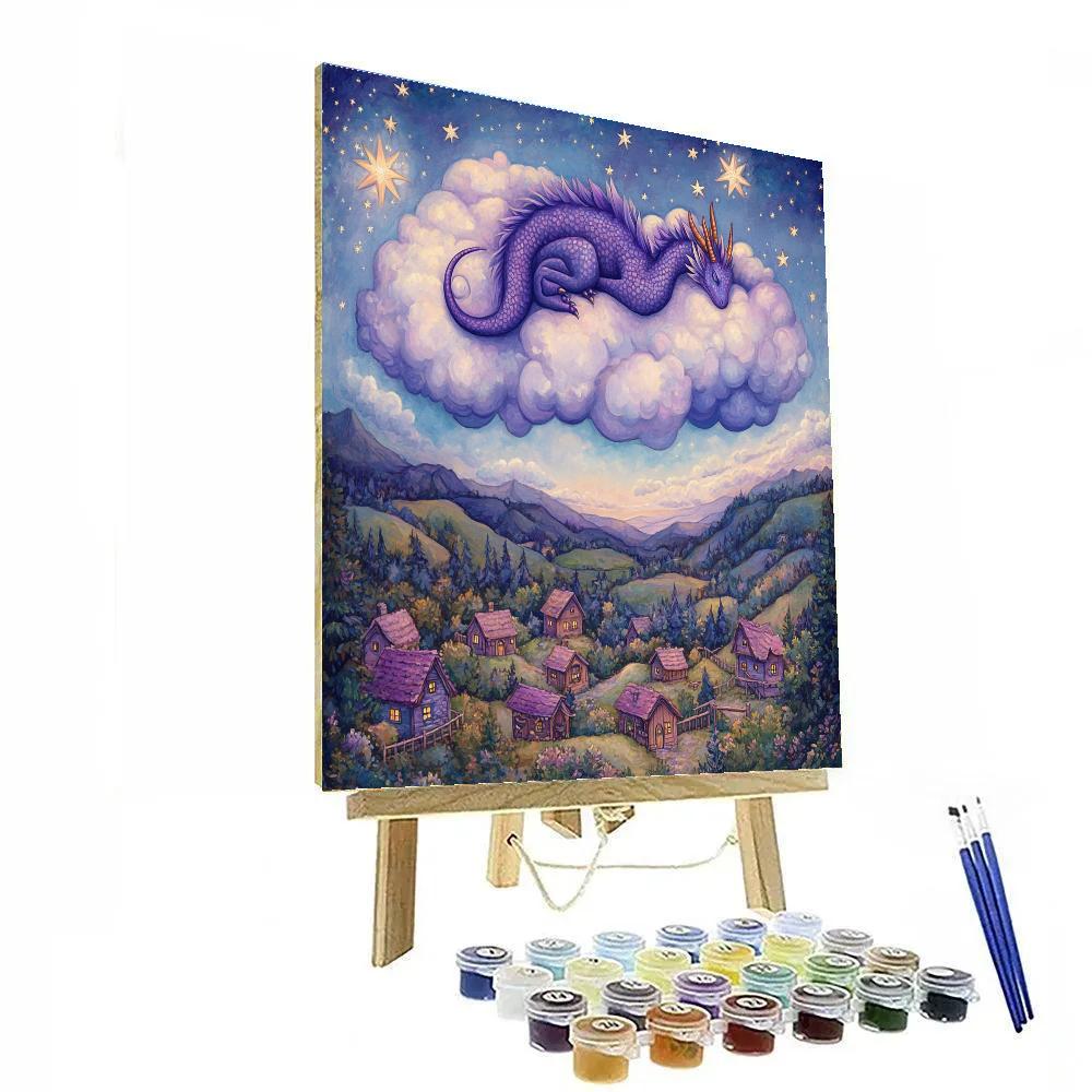 Sisu Dragon Cloud Ride Disney Inspired painting number kit