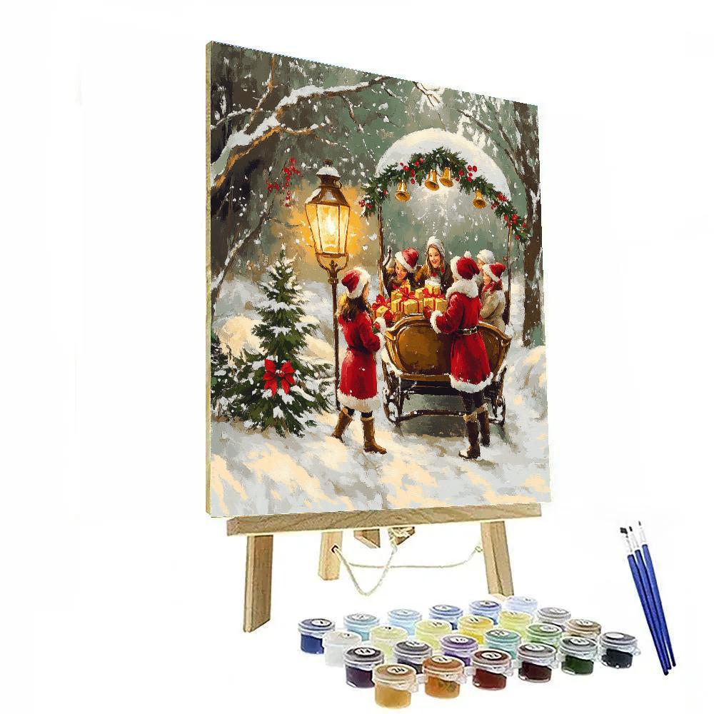Sleigh Bell Lantern Stop paint by numbers