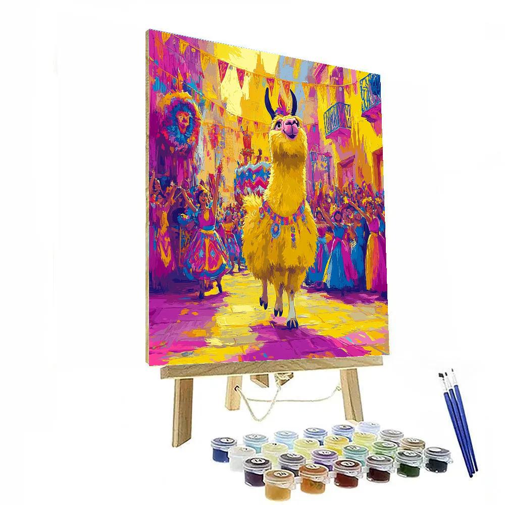 Kuzco Llama Parade Disney Inspired paint by color