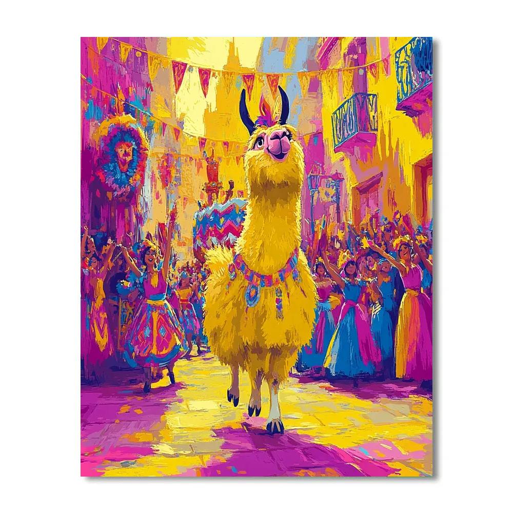 Kuzco Llama Parade Disney Inspired paint by color