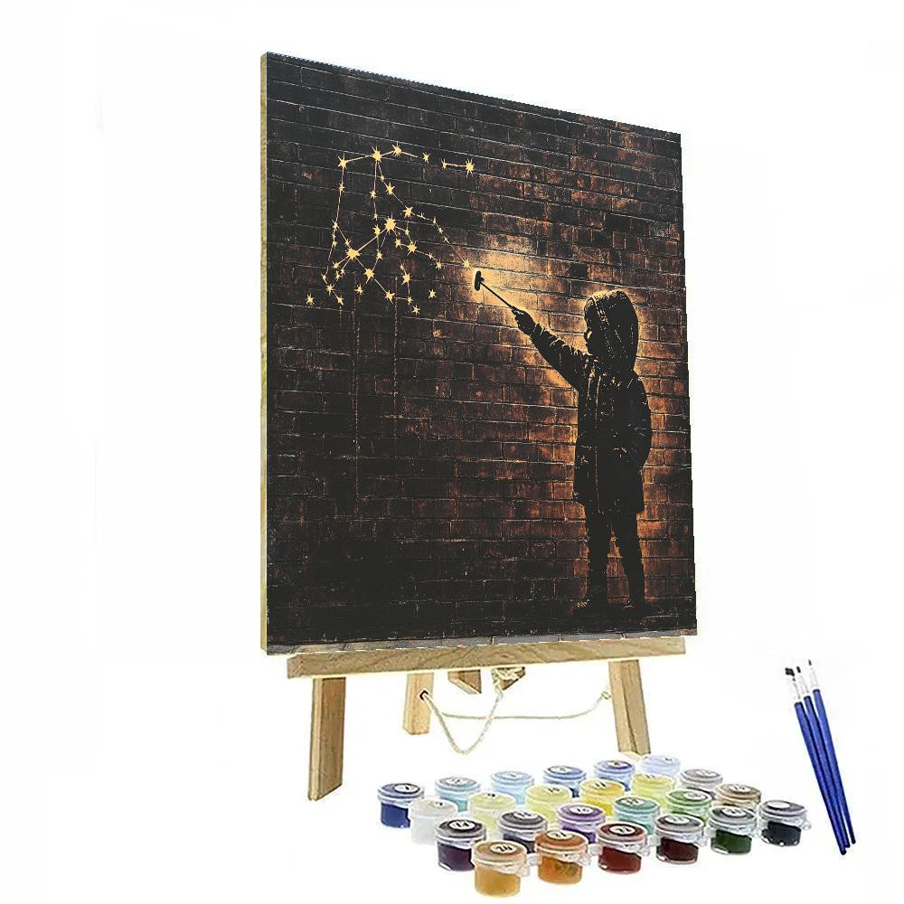 Banksy Inspired Street Stargazer paint by numbers