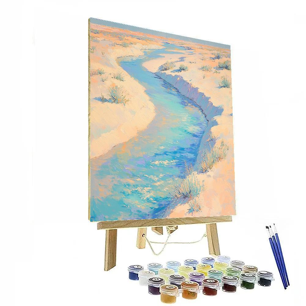 Claude Monet Inspired Summer River With Shimmering Sandbanks paint by number
