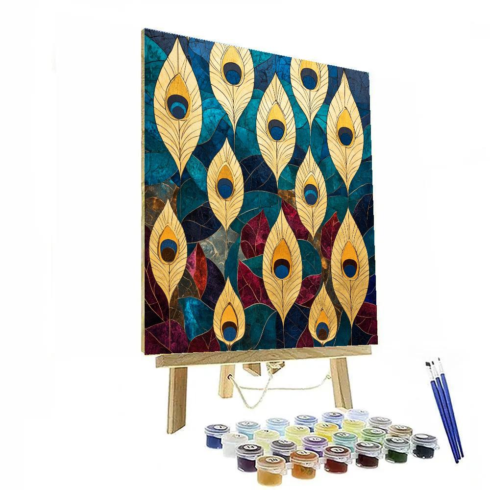 Gustav Klimt Inspired Golden Peacock Oasis Paint by numbers kits