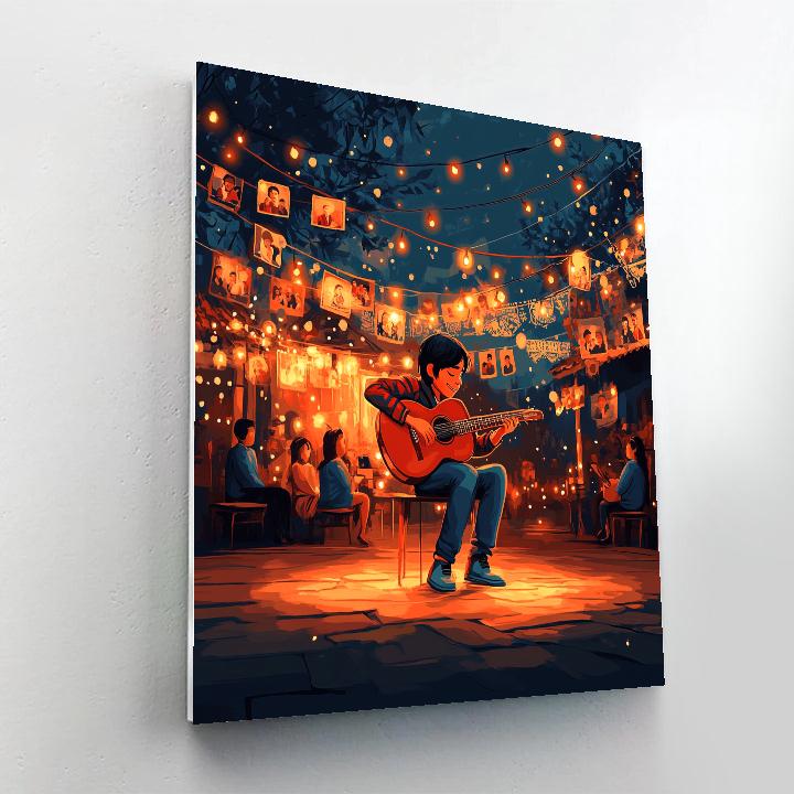 Miguel Family Music Night Disney Inspired painting number kit