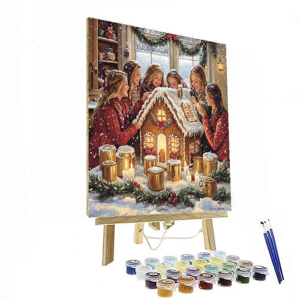 Gingerbread Choir Kitchen Painting by numbers kit