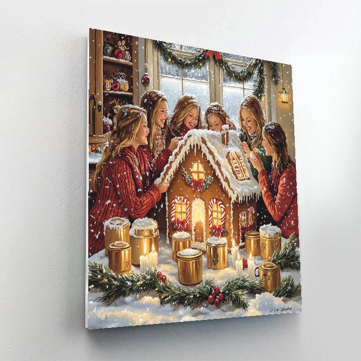 Gingerbread Choir Kitchen Painting by numbers kit