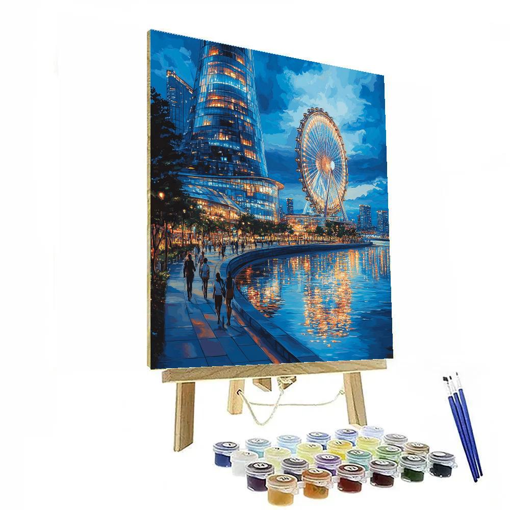 Modern Waterfront Development At Yokohama Minato Mirai Japan Painting by numbers kit