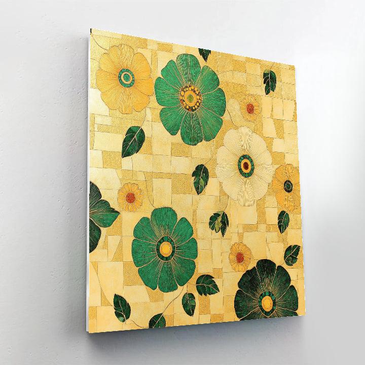 Gustav Klimt Inspired Radiant Floral Circles DIY paint by numbers