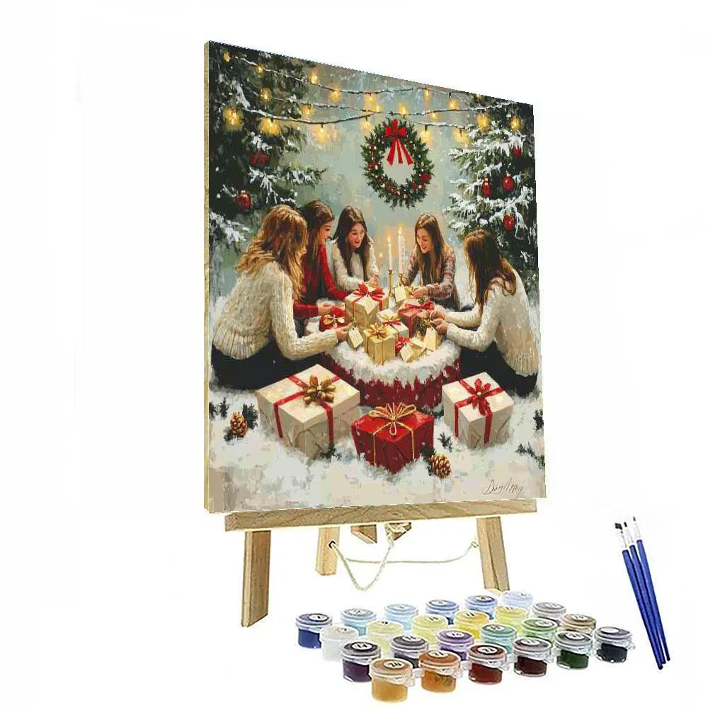 Tree Skirt Gift Sorting paint by color