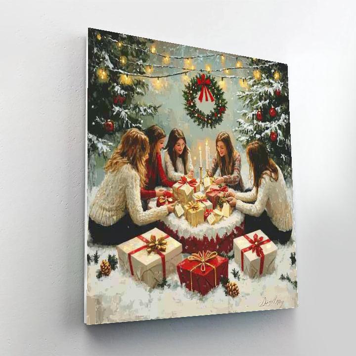 Tree Skirt Gift Sorting paint by color