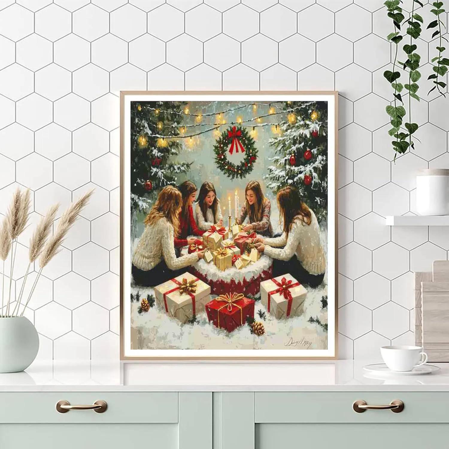 Tree Skirt Gift Sorting paint by color
