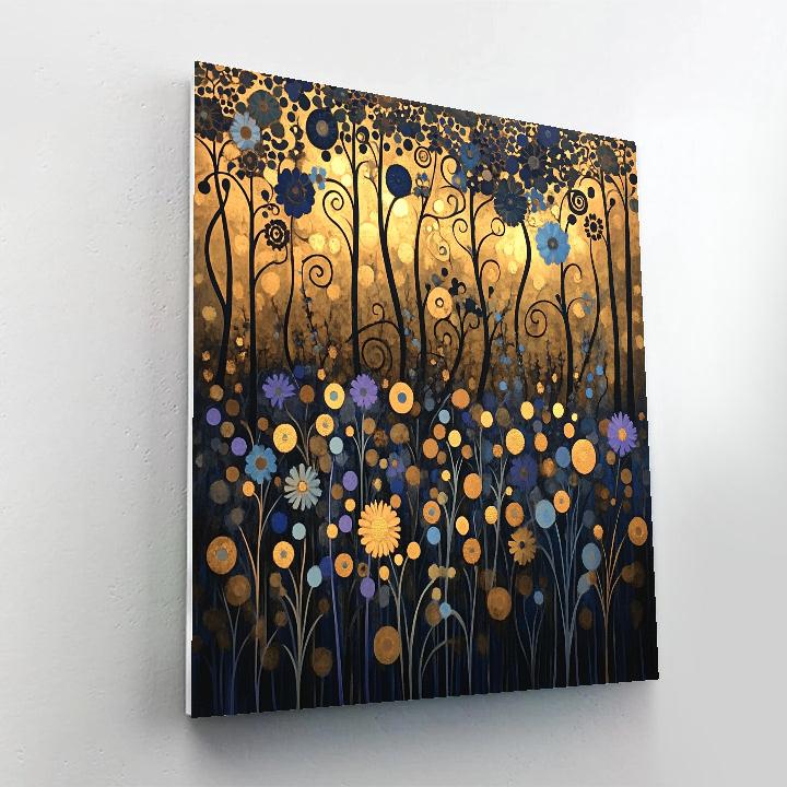 Gustav Klimt Inspired Ornamental Twilight Meadow painting number kit