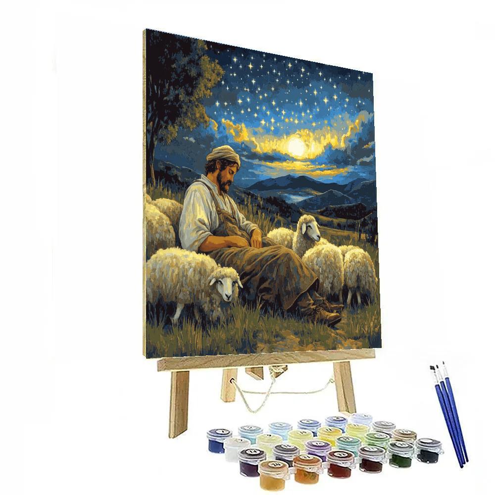 Jean Francois Millet Inspired Shepherd Under Stars Painting by numbers kit