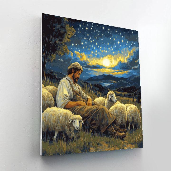 Jean Francois Millet Inspired Shepherd Under Stars Painting by numbers kit