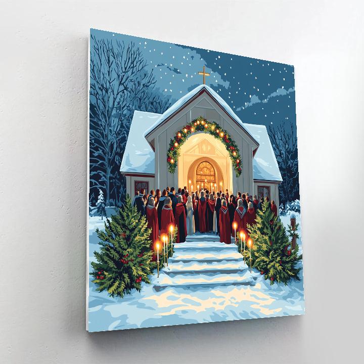 Midnight Mass Doorway Glow Numbered painting kits
