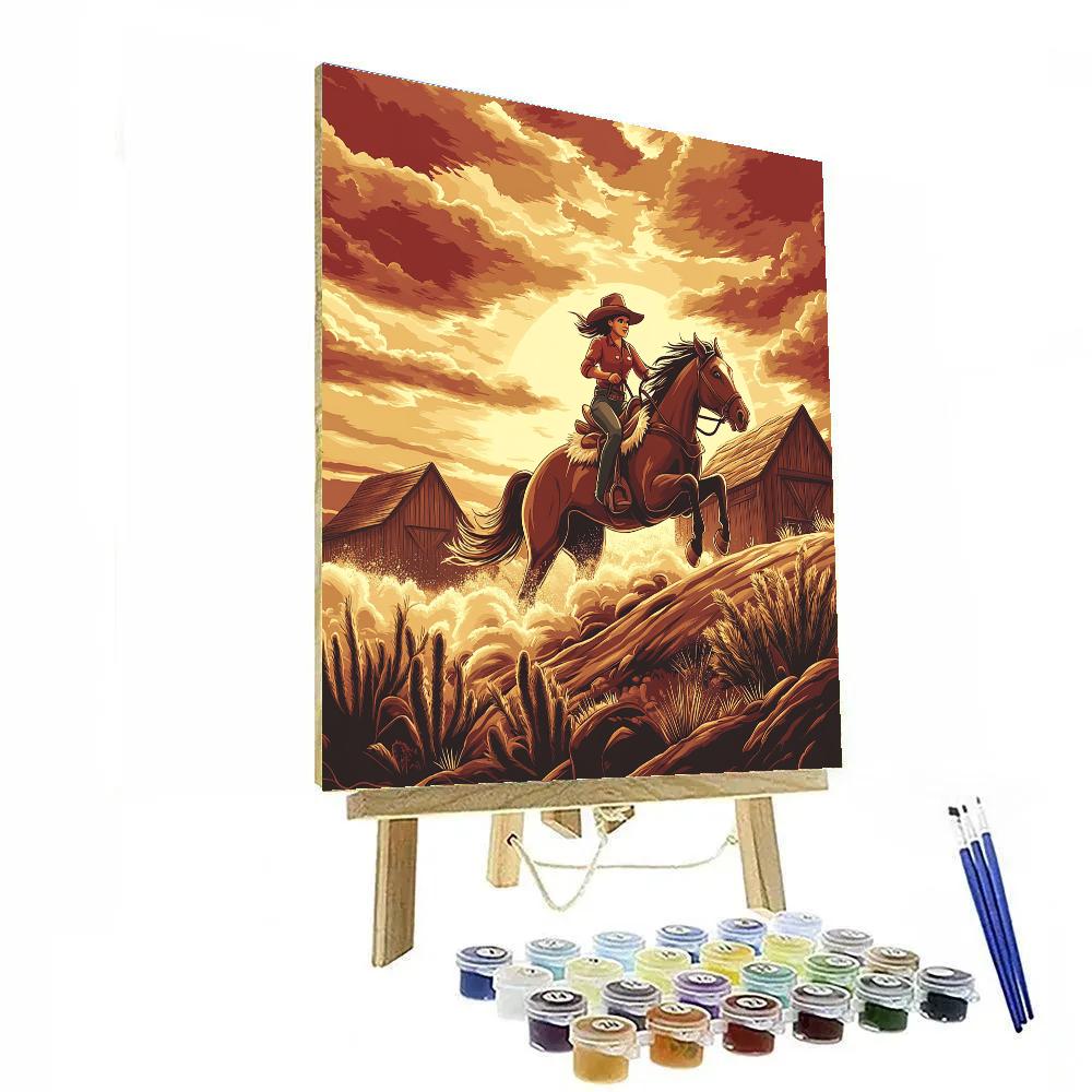 Jessie Rodeo Sunset Disney Inspired DIY paint by numbers