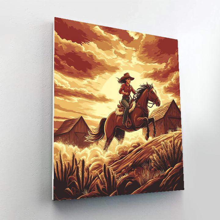 Jessie Rodeo Sunset Disney Inspired DIY paint by numbers