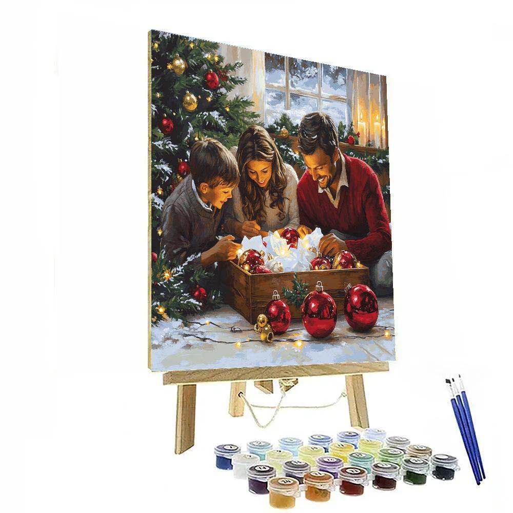 Ornament Box Memory Night painting number kit