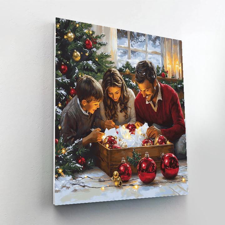 Ornament Box Memory Night painting number kit