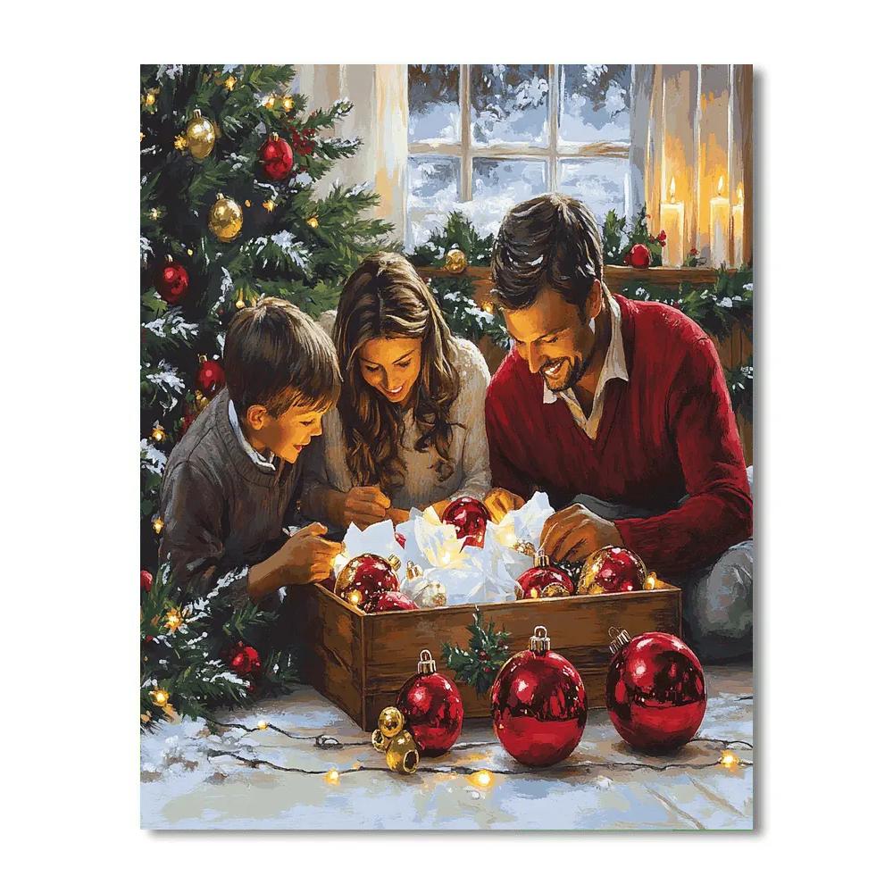 Ornament Box Memory Night painting number kit
