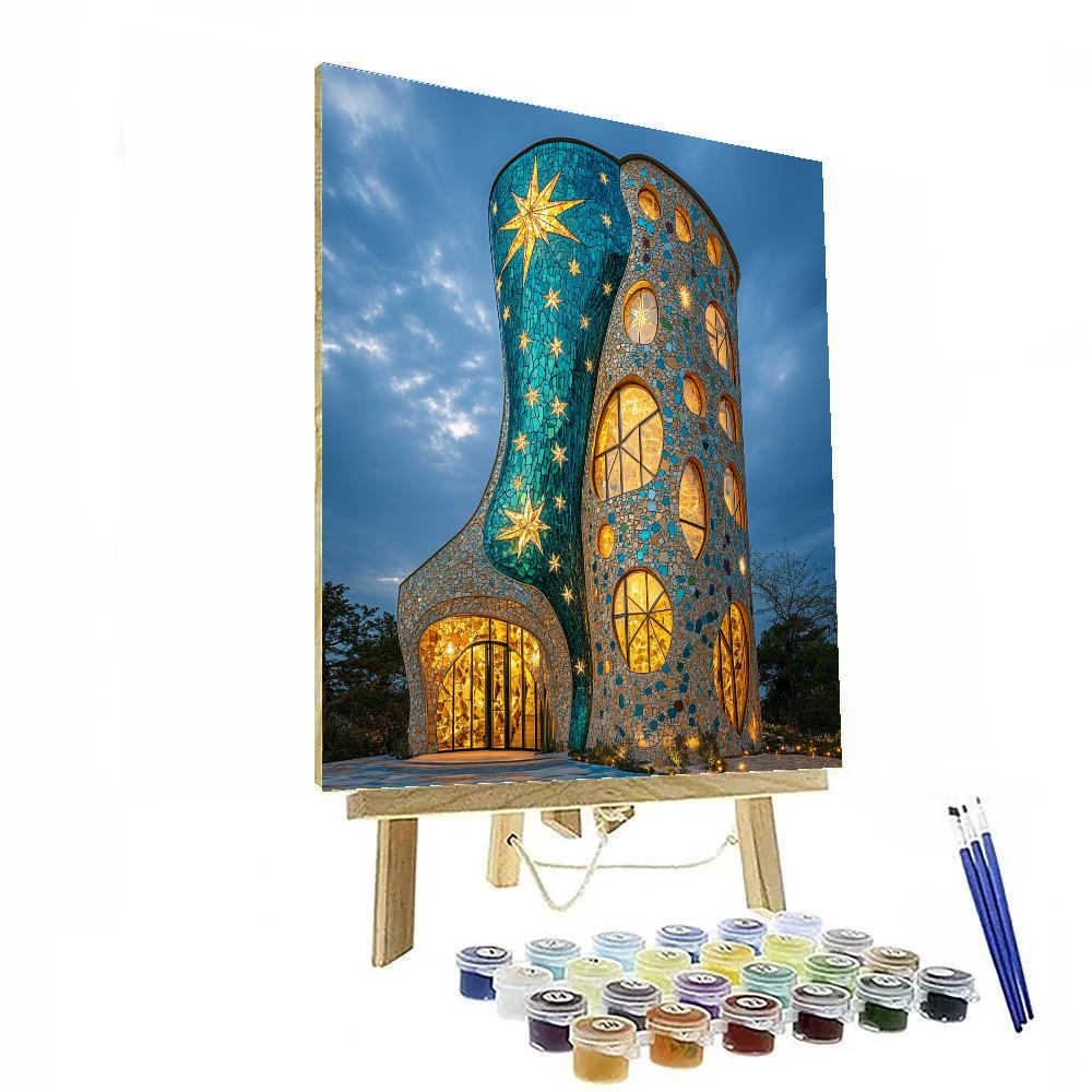 Gaudi Inspired Cosmic Cathedral Facade Paint by numbers kits