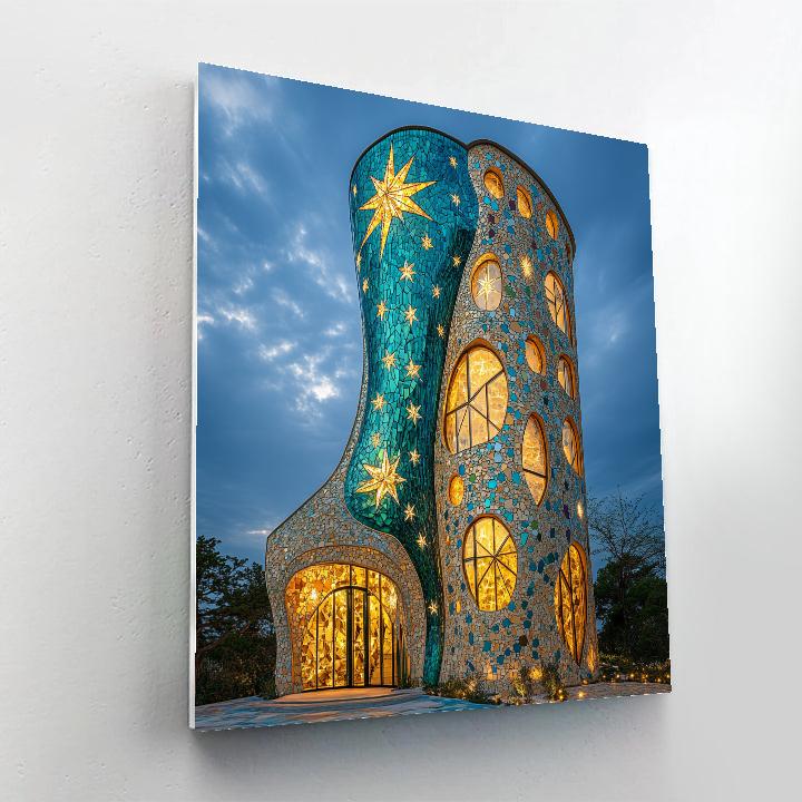 Gaudi Inspired Cosmic Cathedral Facade Paint by numbers kits
