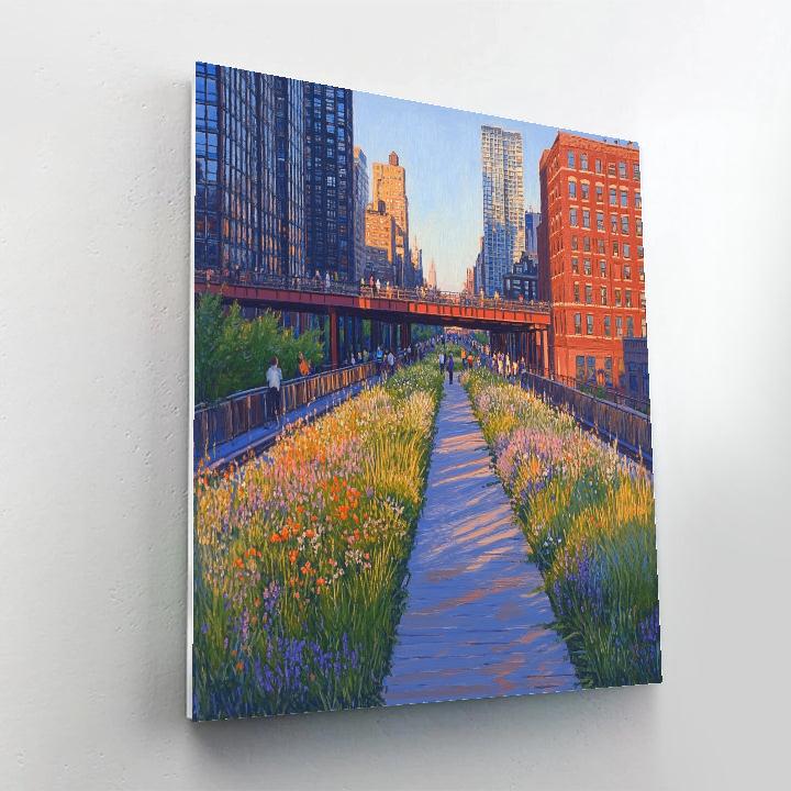 Morning Light On The High Line Urban Park New York City United States Paint by numbers art