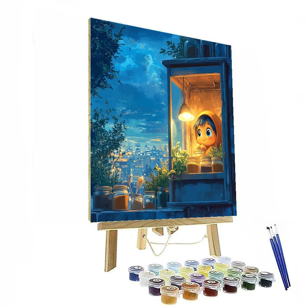 Remy Kitchen Window Disney Inspired Paint by numbers art