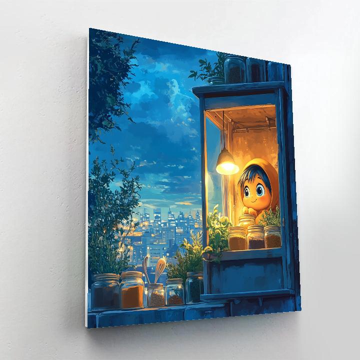 Remy Kitchen Window Disney Inspired Paint by numbers art