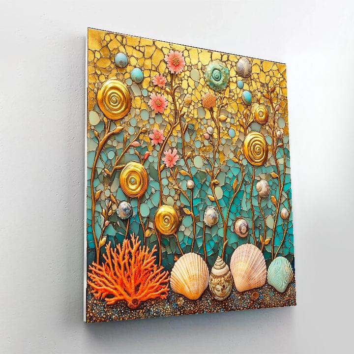 Gustav Klimt Inspired Ornamental Coral Garden DIY paint by numbers