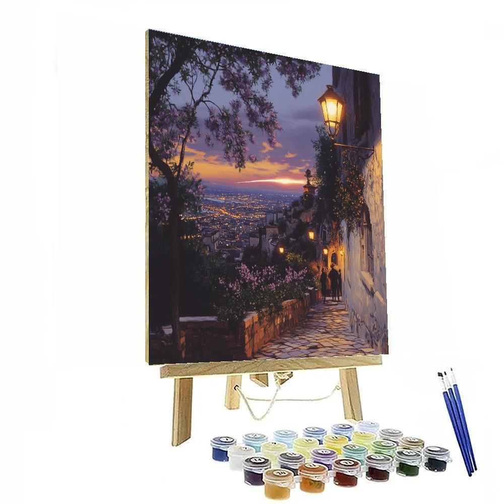 Degas Inspired Comet Over Cafe Terrace Paint by numbers kits