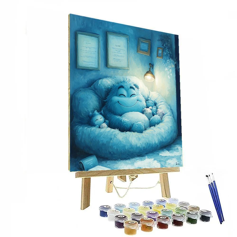 Sulley Cozy Nap Time Disney Inspired Paint by numbers art
