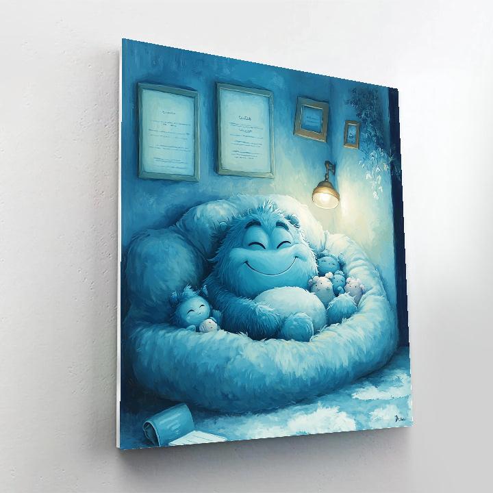Sulley Cozy Nap Time Disney Inspired Paint by numbers art