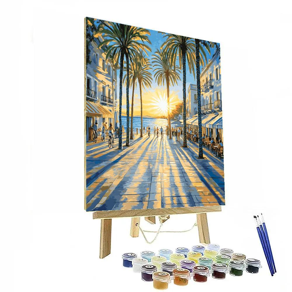 Golden Hour From Promenade Des Anglais Nice France DIY paint by numbers