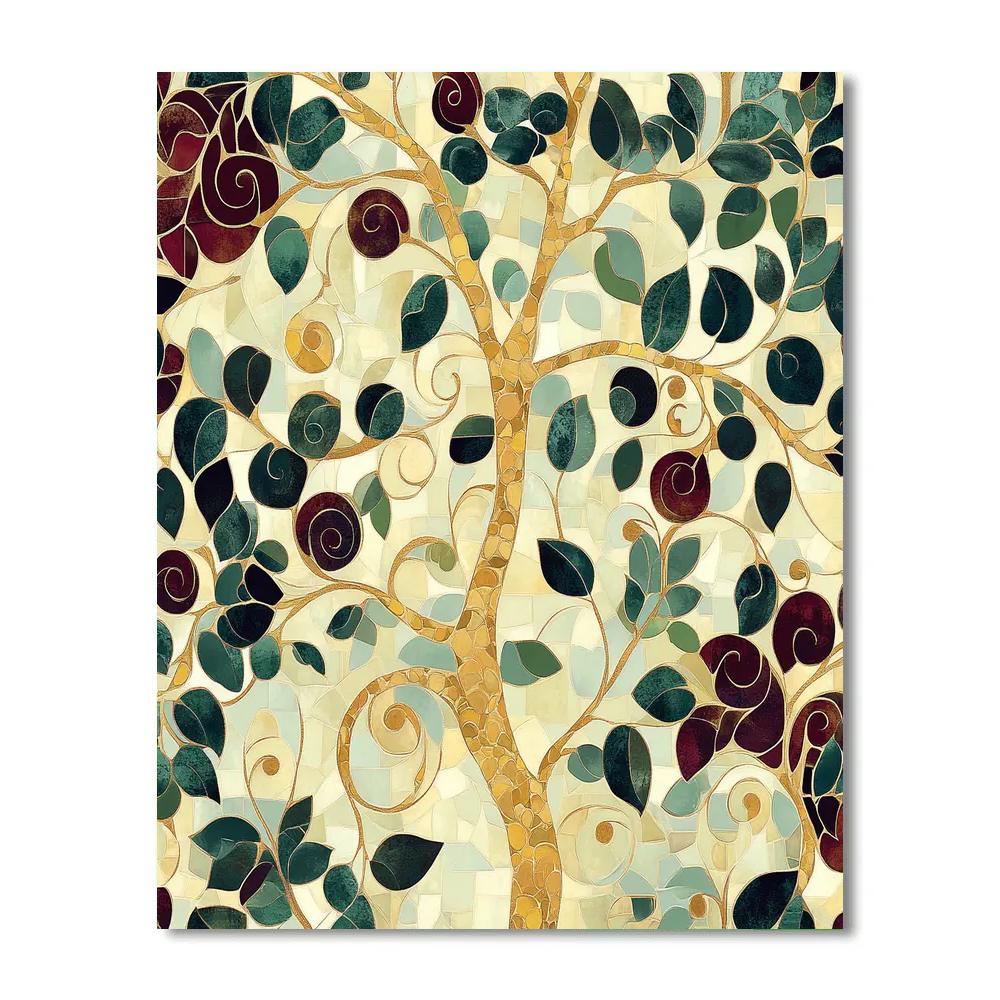 Gustav Klimt Inspired Ornamental Forest Whispers paint by numbers