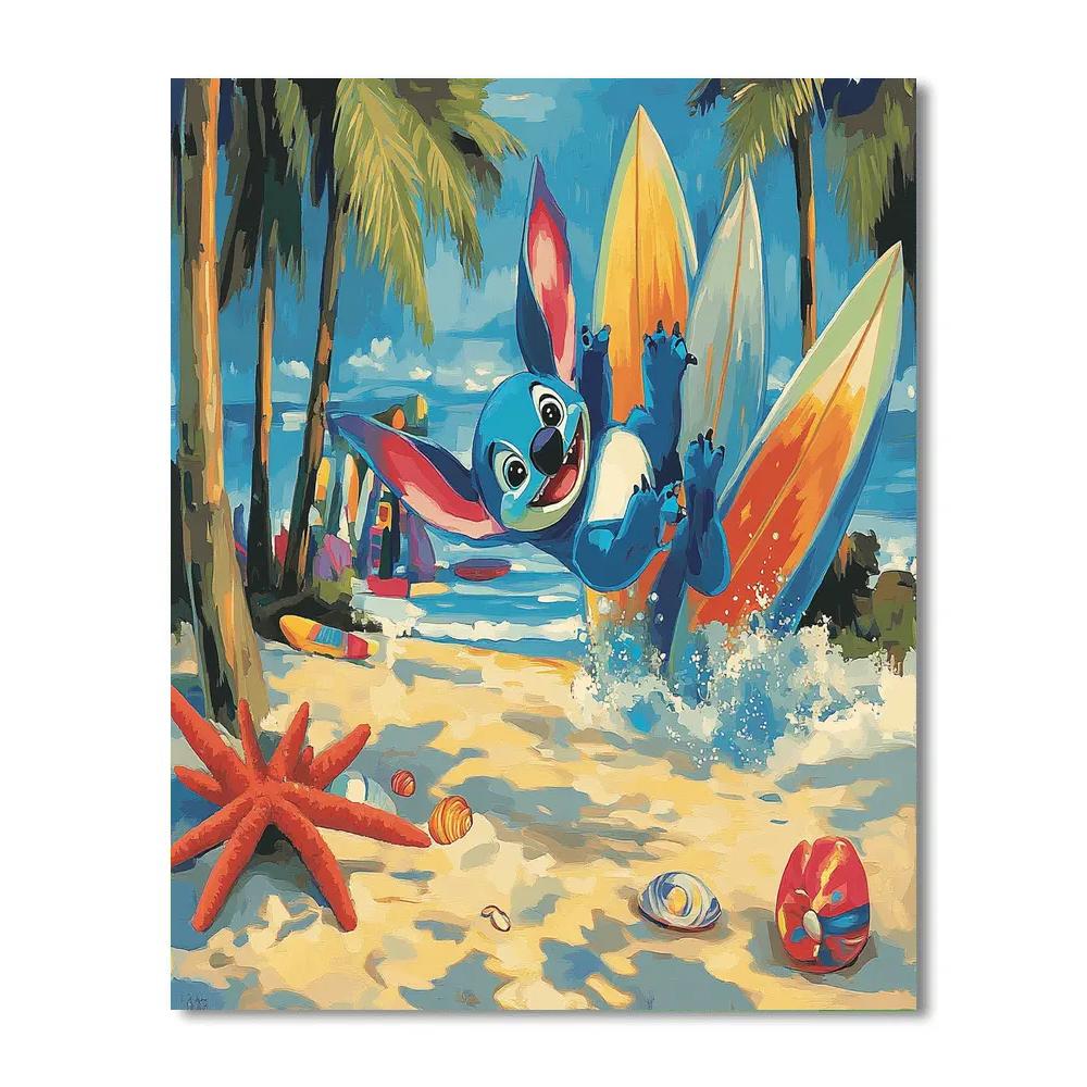 Stitch Island Flip Disney Inspired DIY paint by numbers