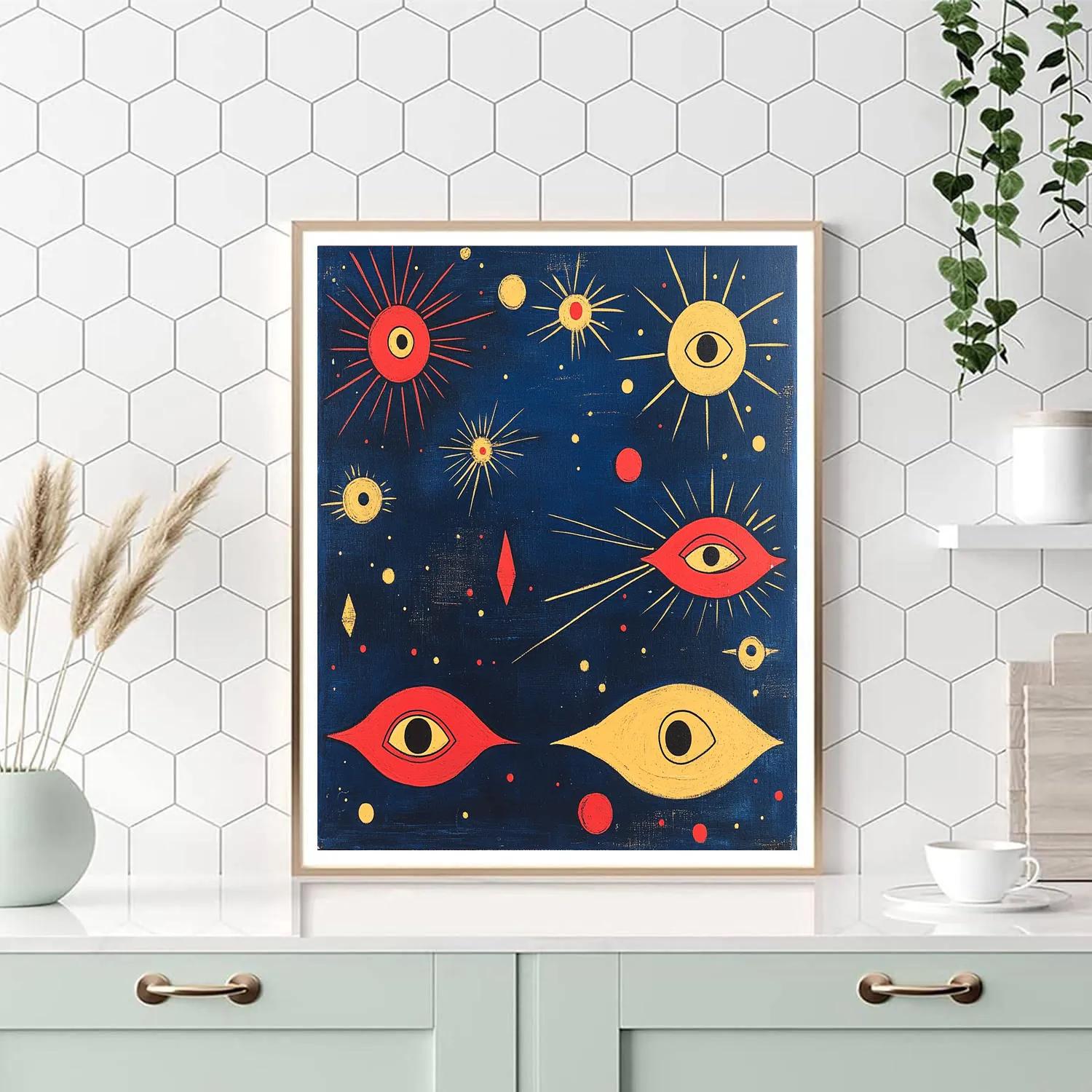 Joan Miro Inspired Carnival Planets Paint by numbers art