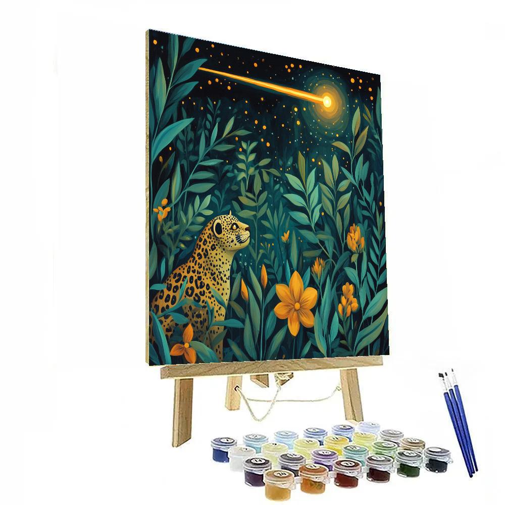 Henri Rousseau Inspired Jungle Comet Numbered painting kits