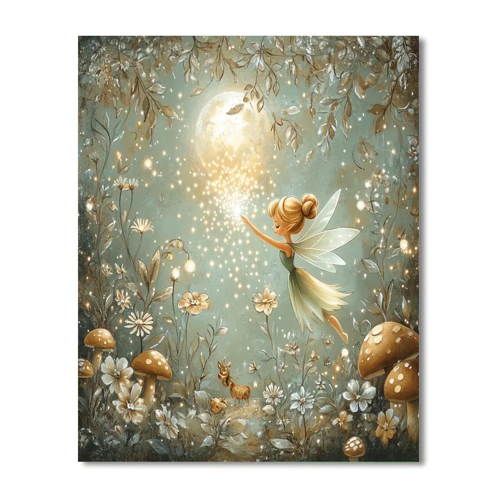 Tinker Bell Moonlight Sparkle Disney Inspired paint by color