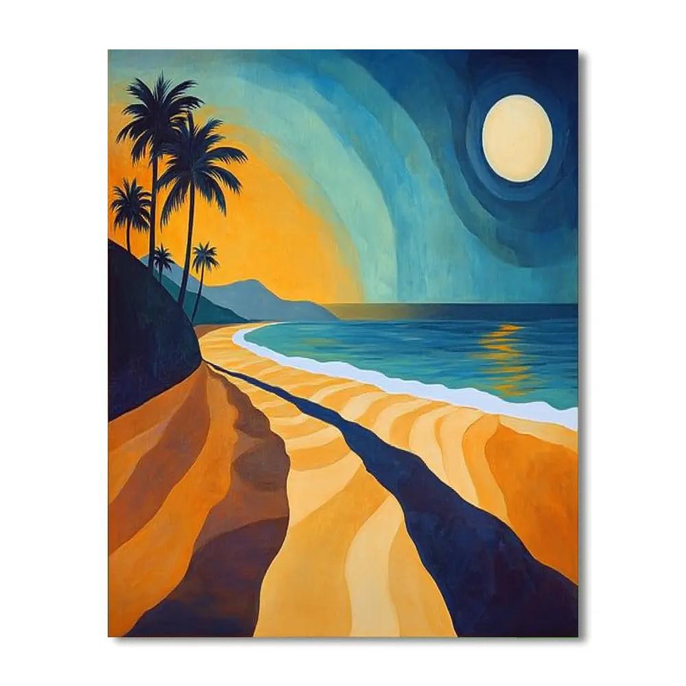 Paul Gauguin Inspired Island Moonrise Paint by numbers kits