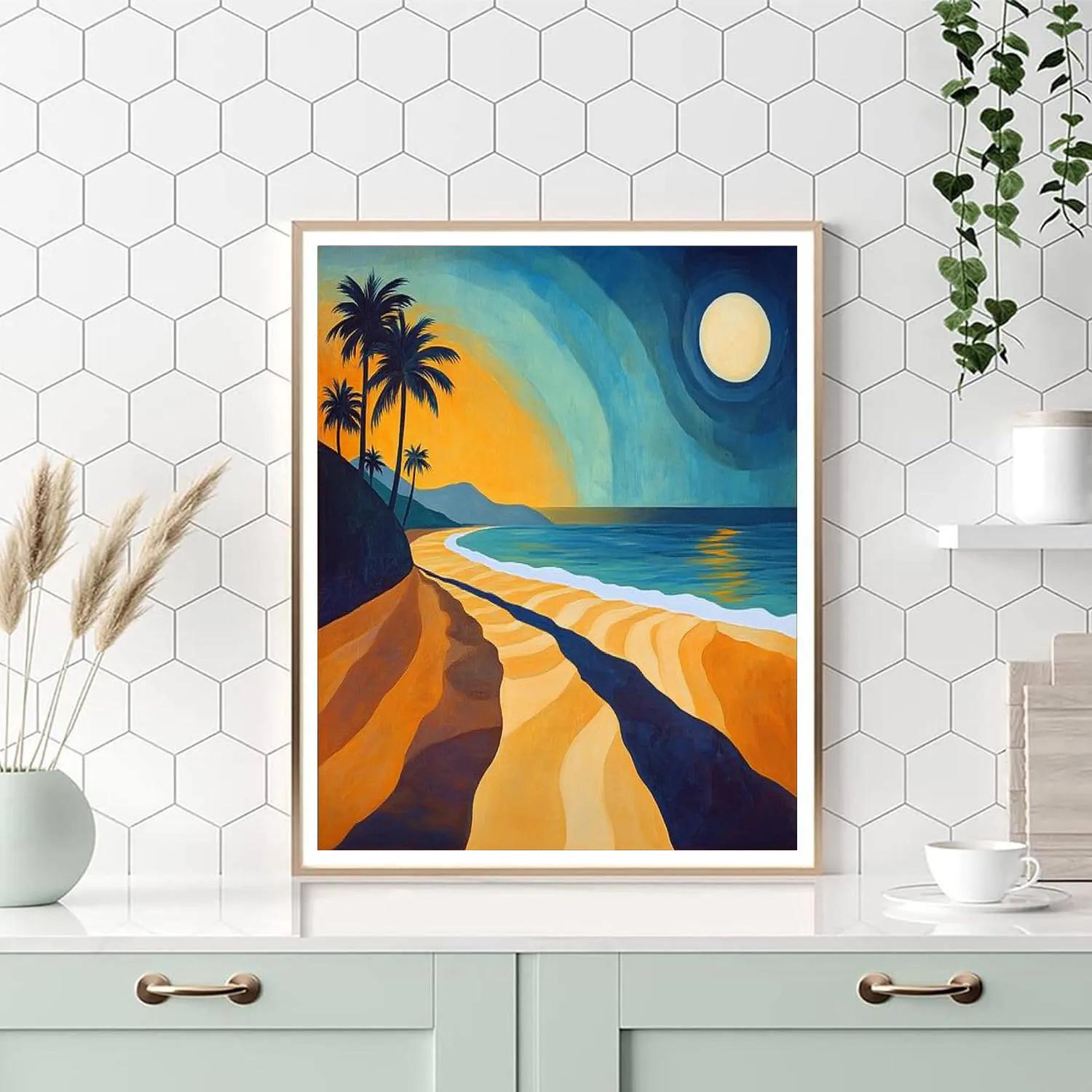 Paul Gauguin Inspired Island Moonrise Paint by numbers kits