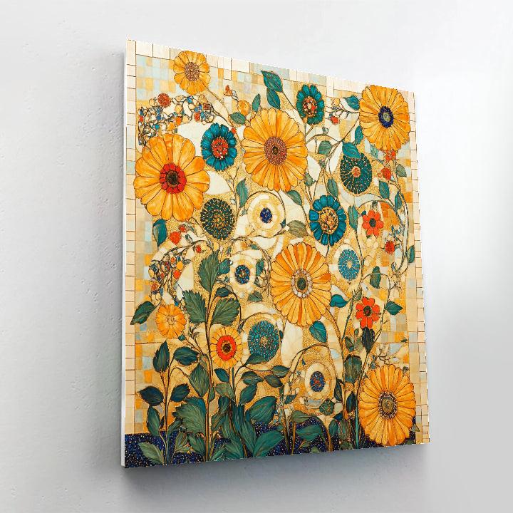 Gustav Klimt Inspired Radiant Garden Spirals Paint by numbers art