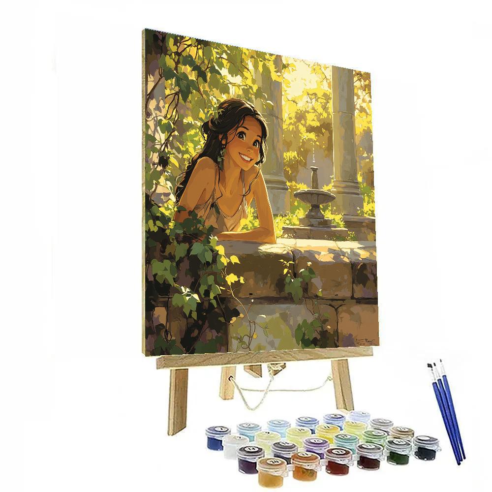 Megara Garden Repose Disney Inspired painting number kit