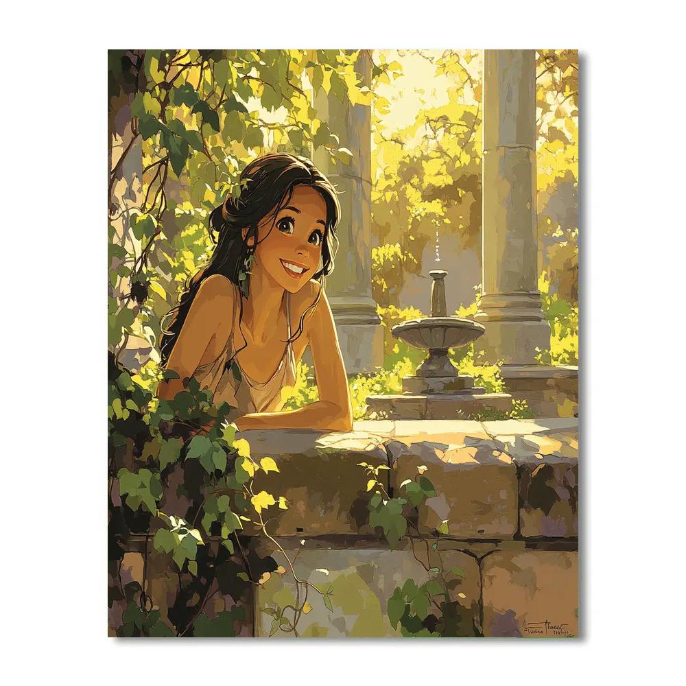 Megara Garden Repose Disney Inspired painting number kit