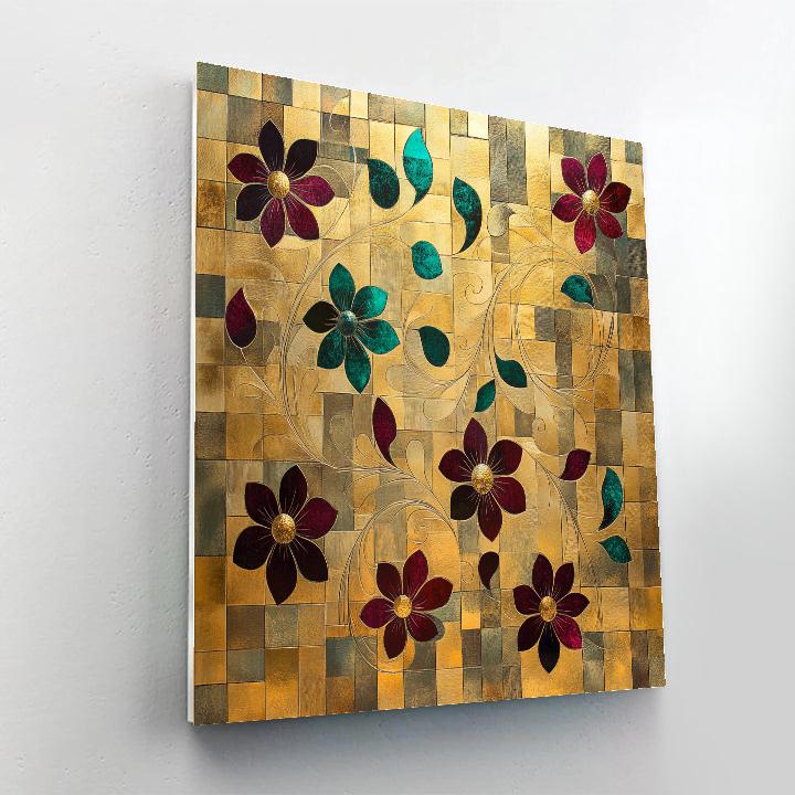 Gustav Klimt Inspired Abstract Floral Scrolls DIY paint by numbers