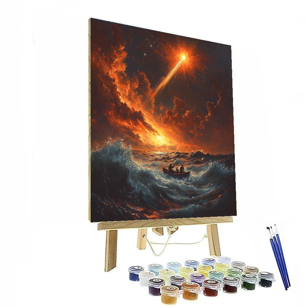 Eugene Delacroix Inspired Storming Sea With Meteor Paint by numbers kits