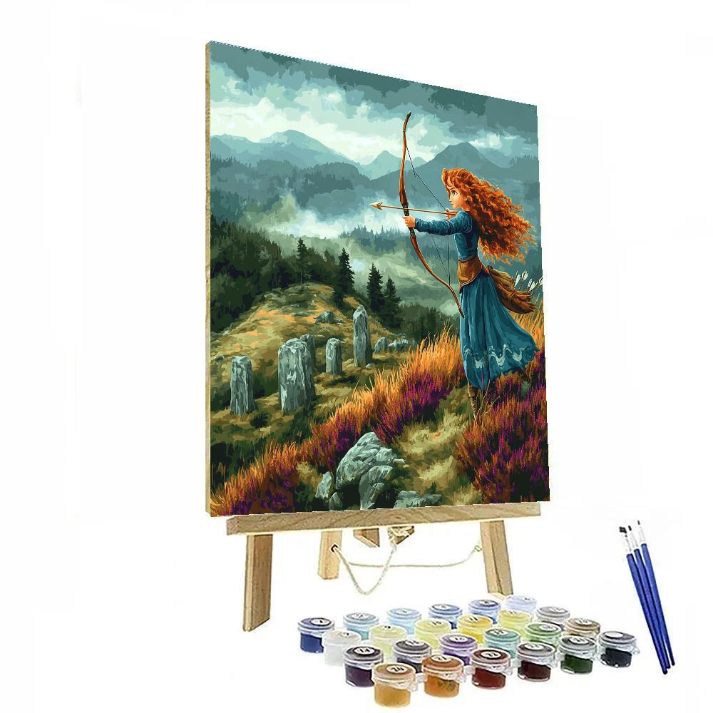Merida Highland Archery Disney Inspired paint by numbers